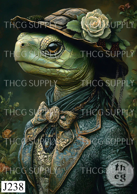 Journal Panel -J238 Anthro Turtle