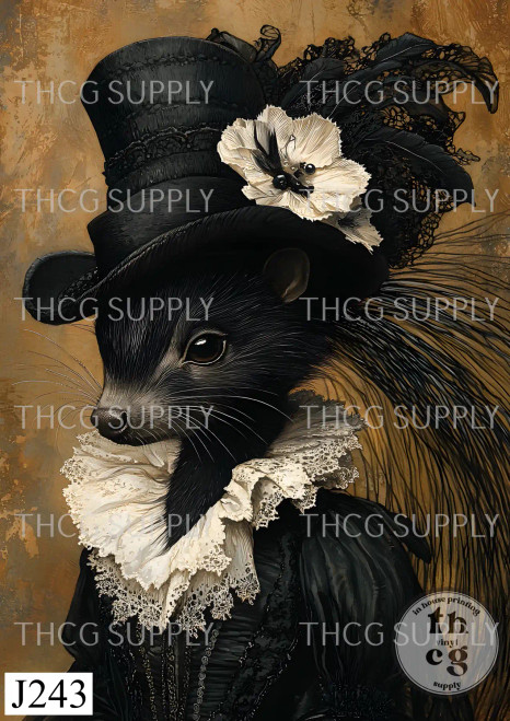 Journal Panel -J243 Anthro Porcupine