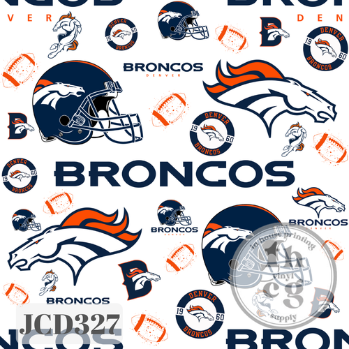 JCD327 Bronc Football White