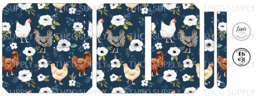 Cut and Sew - Purse Pal CR820 Chickens on Navy