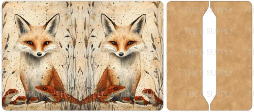 Cut and Sew - Mini Notebook Cover J345 Whimsical Desert Fox