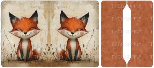 Cut and Sew - Mini Notebook Cover J354 Whimsical Desert Red Men
