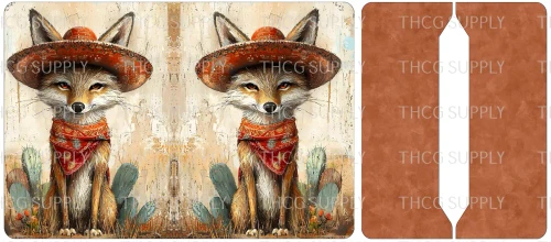 Cut and Sew - Mini Notebook Cover J358 Whimsical Desert Fox with
