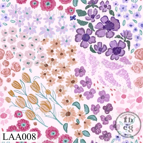 LAA008 Fairytale floral field pink