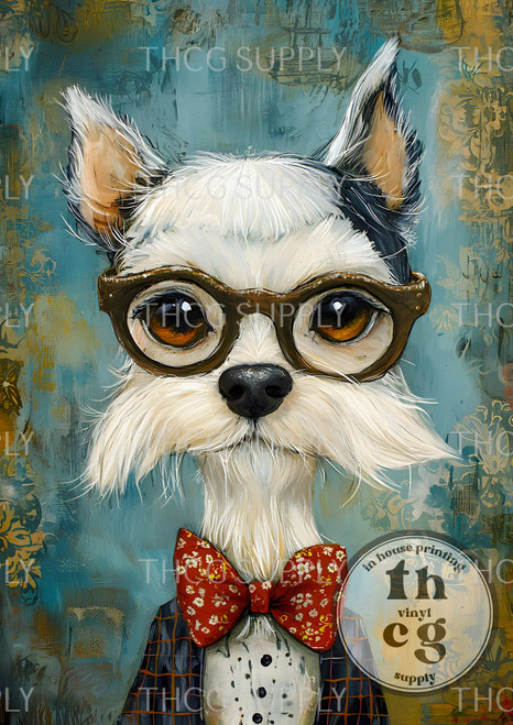 Retail Journal Panel  -  J756 Prof Dog A4 size on Smooth Vinyl