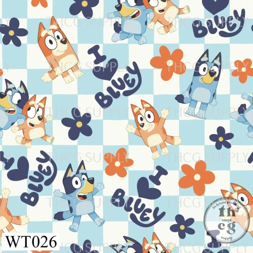 WT026 I Love Blue Dog