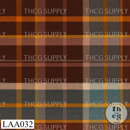 LAA032 Cozy fall plaid dark walnut mix