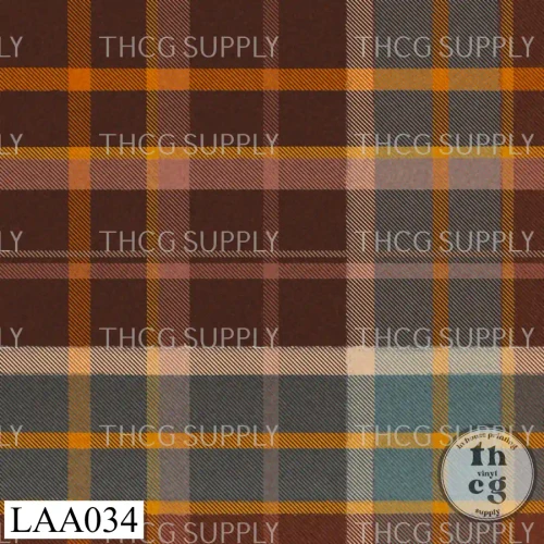 LAA034 Cozy fall plaid softer dark walnut mix