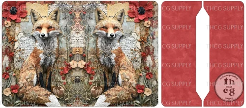 Cut and Sew - Mini Notebook Cover J193 Whimsical Folklore Fox