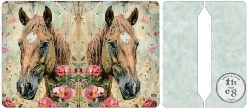 Cut and Sew - Mini Notebook Cover J637 Floral Horse