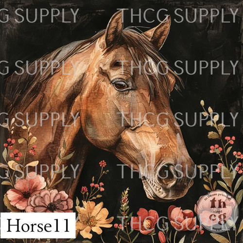 Retail Panel -  Horse 11 11" x 11" on Smooth vinyl