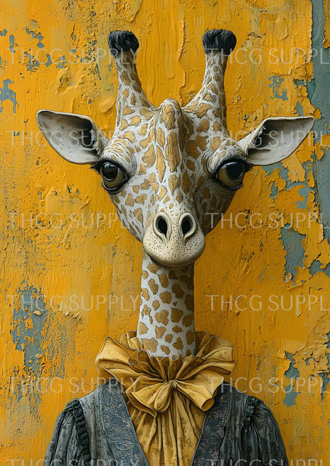Retail Journal Panel - J938 Anthro Giraffe A5 size on Canvas