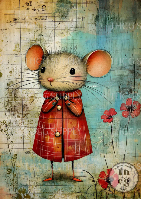 Journal Panel - J871 Little Mouse A5 size on Smooth Vinyl