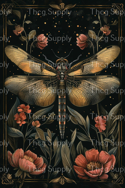 Retail Journal Panel - J405 Dragonflies A5 Size on Litchi Vinyl