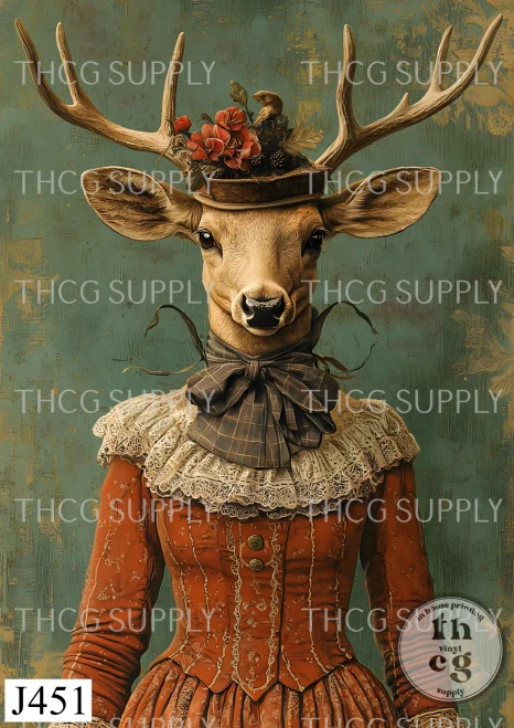 Journal Panel -J451 Anthro Animal Deer