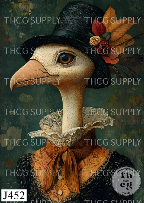 Journal Panel -J452 Anthro Animal Goose