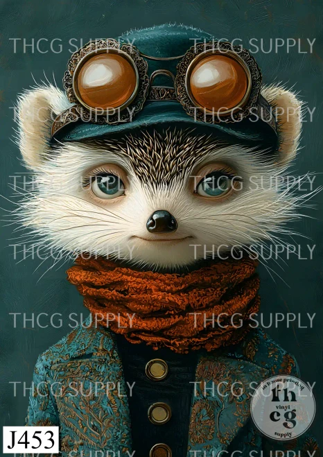 Journal Panel -J453 Anthro Animal Hedgehog