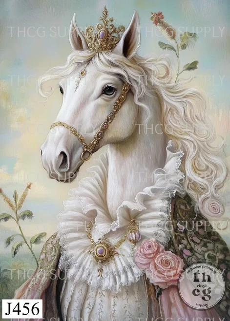 Journal Panel -J456 Royalty White Horse