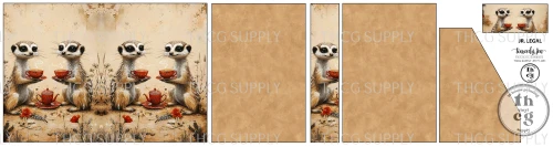 Cut and Sew - Moondance Template JR Legal J351 Whimsical Desert meerkats