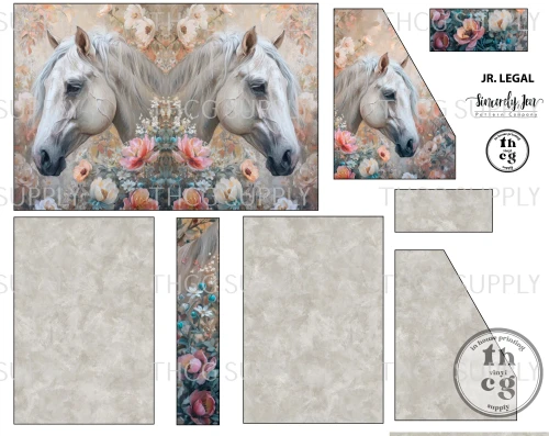 Cut and Sew - Moondance Template JR Legal  J849 White Horse