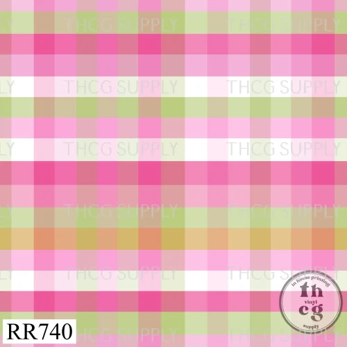 RR740 Pink Green Plaid