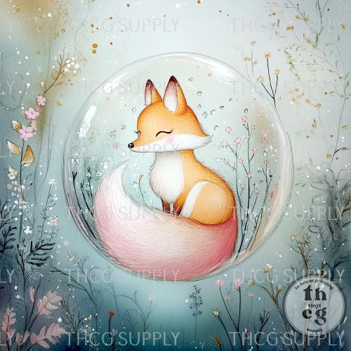 Panel -  Spring Woodland Crystal Balls Fox