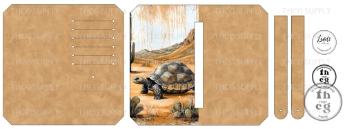 Cut and Sew - Purse Pal  J348 Whimsical Desert Tortoise
