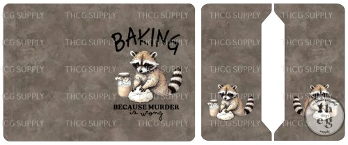 Cut and Sew - Passport Cover - Baking because  murder is wrong