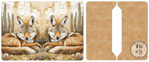 Cut and Sew - Passport Cover -J349 Whimsical Desert Fox