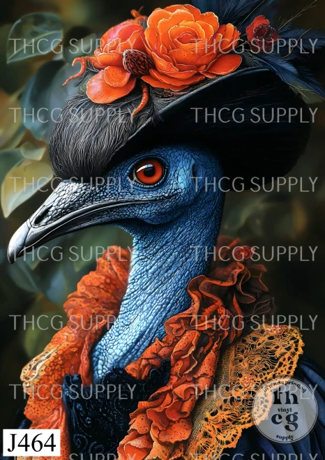 Journal Panel -J464 Anthro Animal Blue Heroin