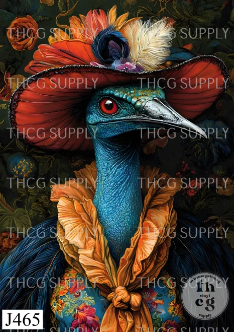 Journal Panel -J465 Anthro Animal Blue Heroin