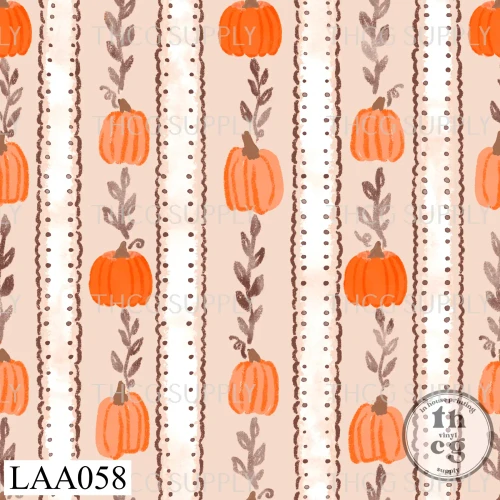 LAA058 Pumpkin lane ribbon stripe oat milk