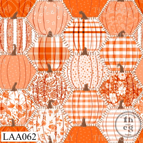 LAA062 Pumpkin patchwork Lt tan