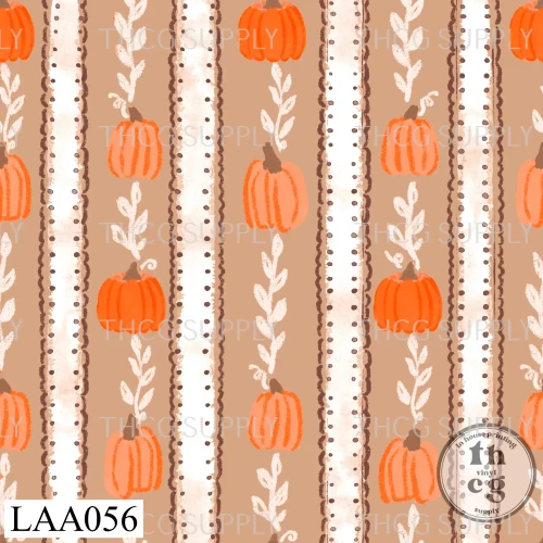 LAA056 Pumpkin lane ribbon stripe coffee