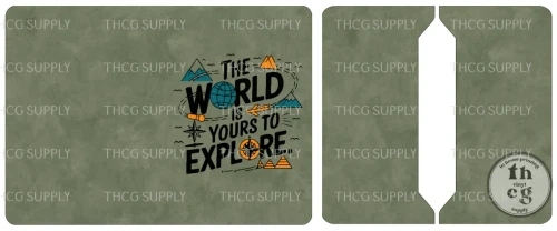 Retail Passport Cover -THE WORLD IS YOURS TO OLIVE on Smooth Vinyl