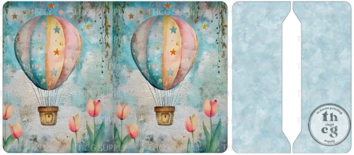 Retail - Mini Notebook Cover J317 Pastel Whimsy Meadowson Litchi Vinyl