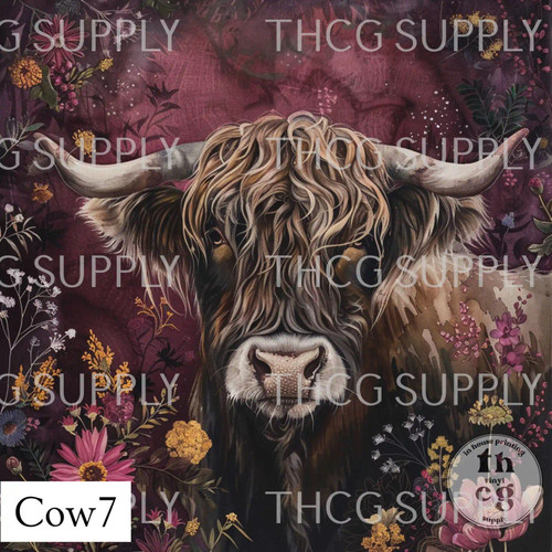 Retail Panel -  Cow7 9" x 9" on Canvas