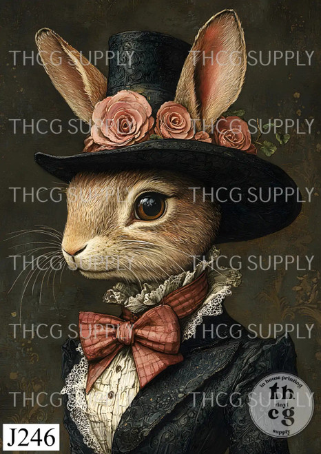 Retail Journal Panel  - J246 Anthro Rabbit A6 size on Litchi Vinyl