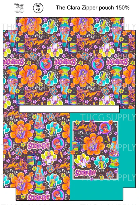 Retail - Clara Zipper Pouch AM011 150% size Litchi Vinyl (Flaw)