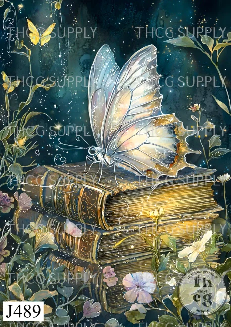 Journal Panel -J489 Astral Dreams Night Butterflies