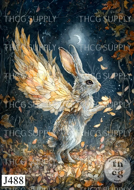 Journal Panel -J488 Astral Dreams Night Rabbit