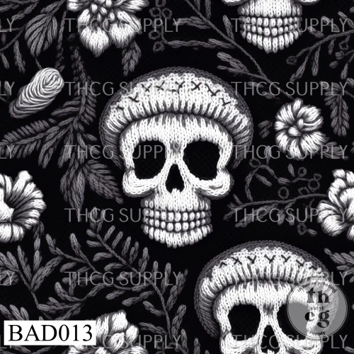 BAD013 Embroidery Skulls