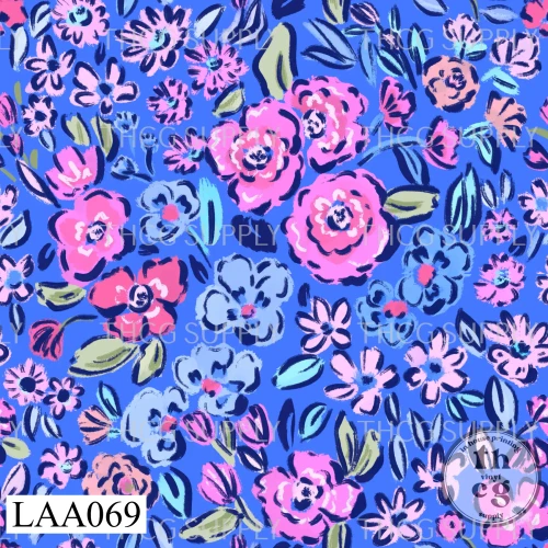 LAA069 Bright day floral blurple