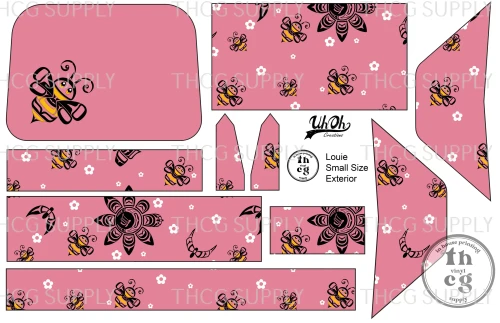 Cut and Sew - Louie Template AKS001 Bumblebees and Flowers