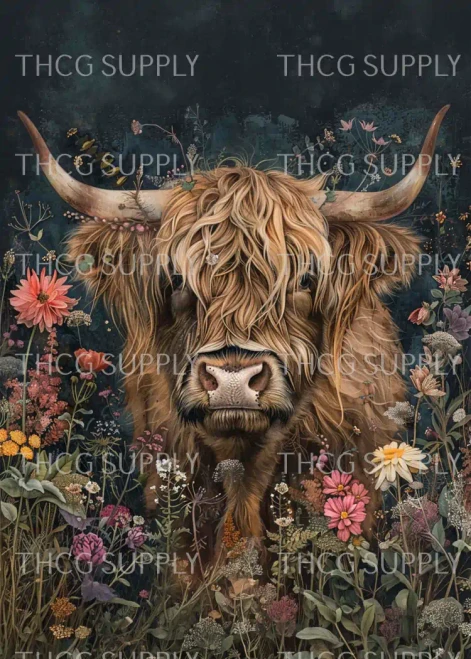 Retail Panel --  Cow4 7"x 5" Size on Canvas