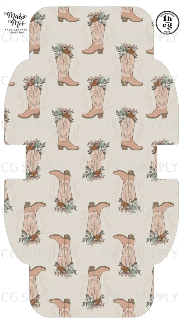 Retail - Kallie Purse CR1178 Montana Bloom Cowgirl Boot Floral on Smooth Vinyl