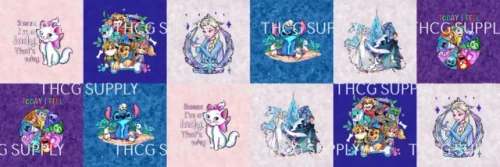 Retail Bundle 2 4x4 Panels - Characters on Litchi  Vinyl