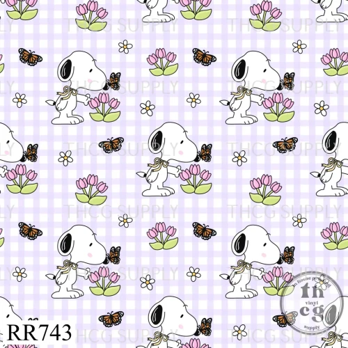 Retail Mini Roll - RR743 Spring Snoopy Smooth Vinyl (Medium Scale, FLAW)