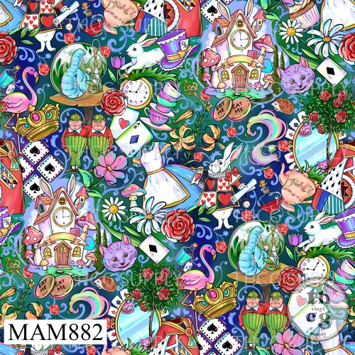 MAM882 Alice Wonderland Green Blue