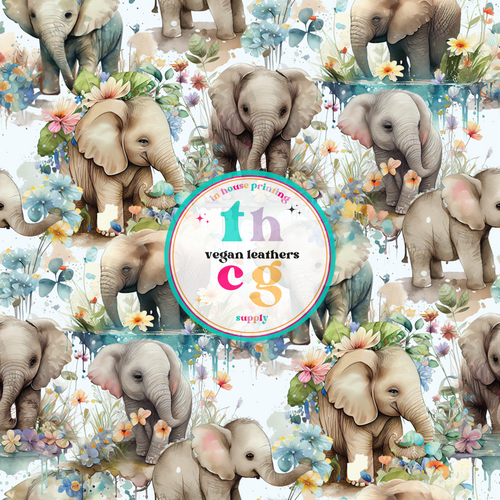 BBB014 Floral Elephants